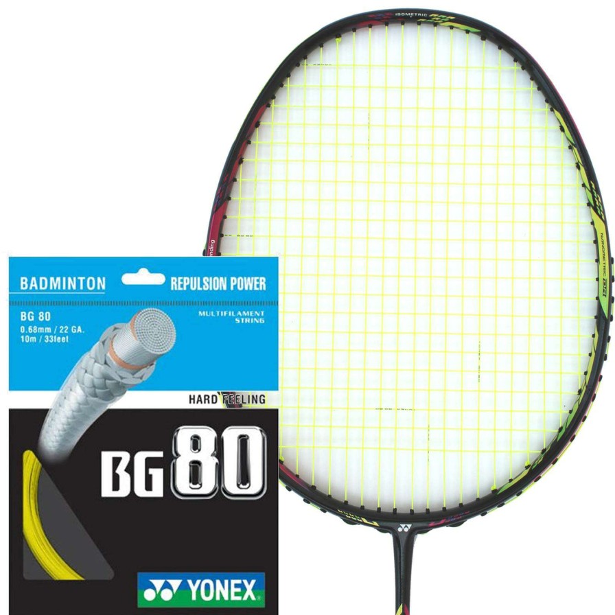 Badminton * | Special Offers Yonex Bg 80 Badminton String Yellow 0.68Mm 10M Packet