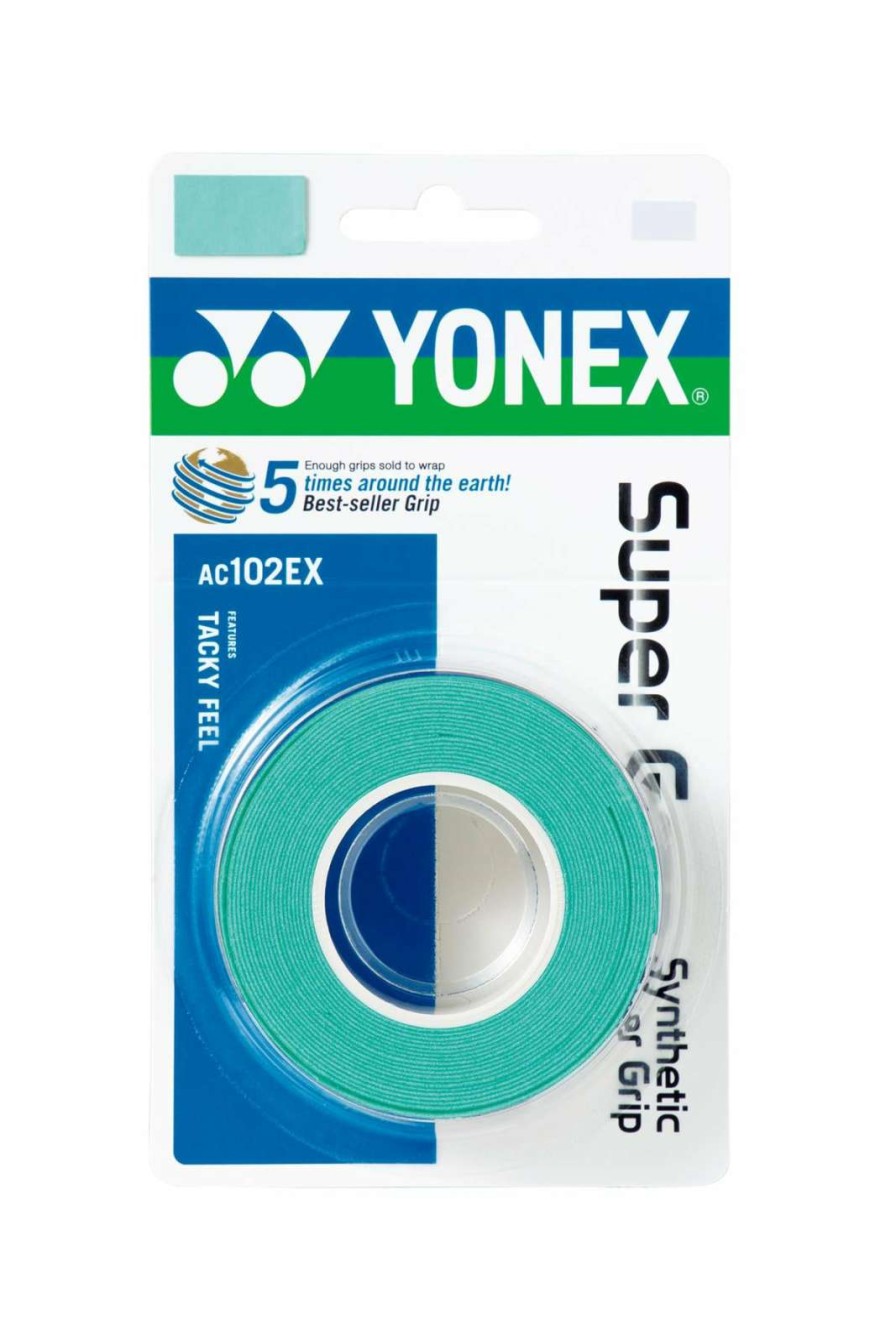 Badminton * | Limit Offer Yonex Ac102Ex Super Grap Badminton Overgrip 3 Pack Turquoise