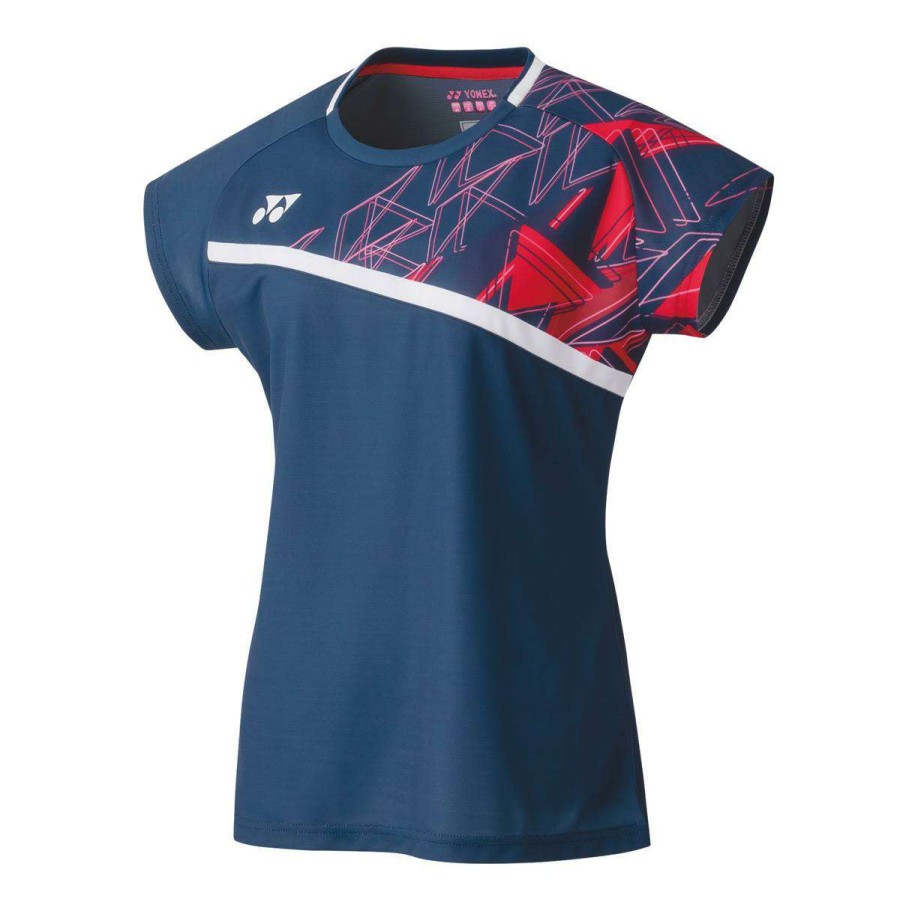 Clothing * | Clearance Yonex 20522 Womens T-Shirt Indigo Blue