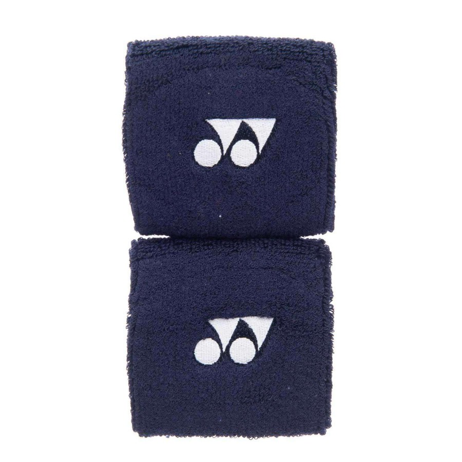 Badminton * | Sales Online Yonex Ac489Ex Badminton Sweat Wristbands Navy Blue