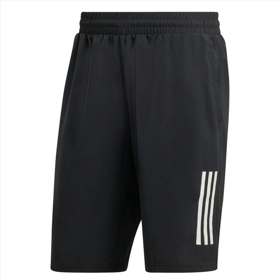 Clothing * | On Sale Adidas Club 3 Stripe 7 Mens Badminton Shorts Black