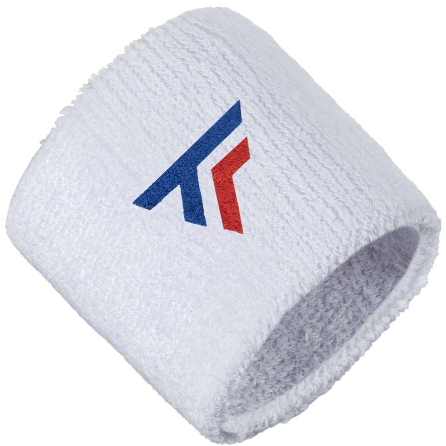 Badminton * | Special Offers Tecnifibre Wristband Sweatband 2 Pack White