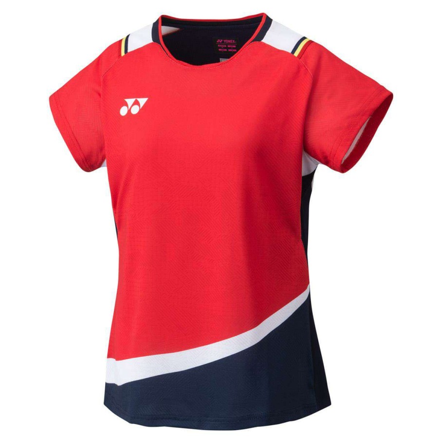 Clothing * | Limit Offer Yonex 20685 Womens Shirt Ruby Red