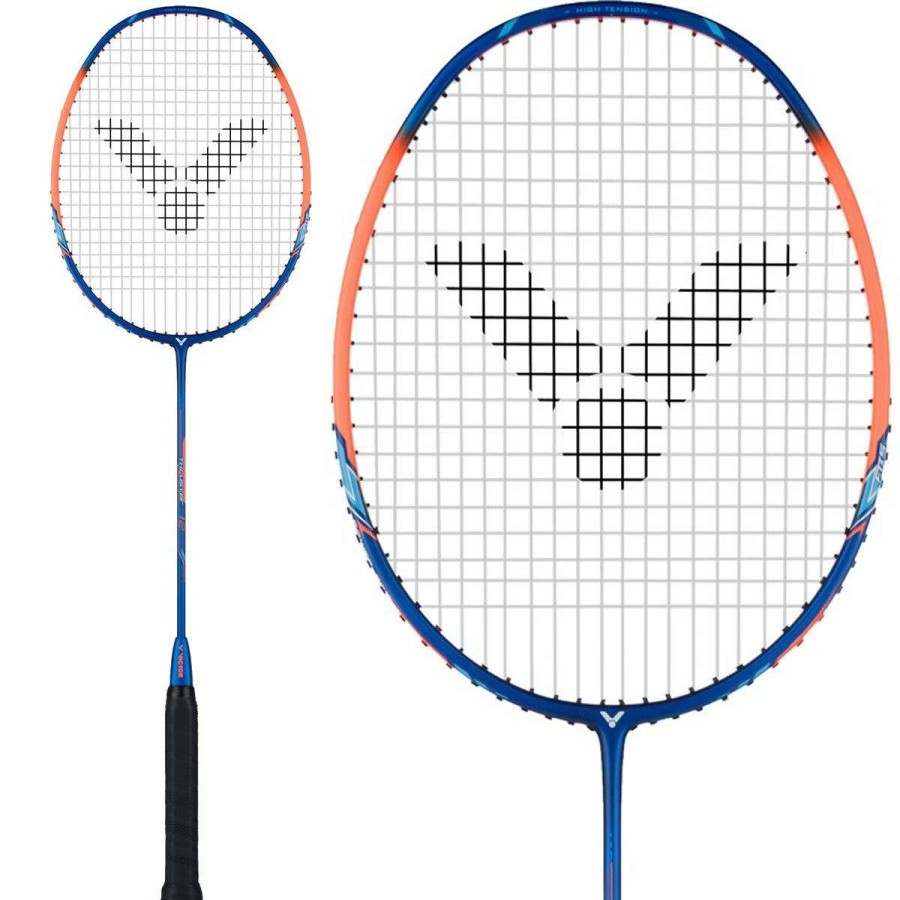 Badminton * | Clearance Victor Thruster K 12 M Badminton Racket Blue Orange