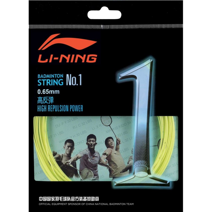 Badminton * | Discount Online Li-Ning No.1 String Set (10M) Yellow