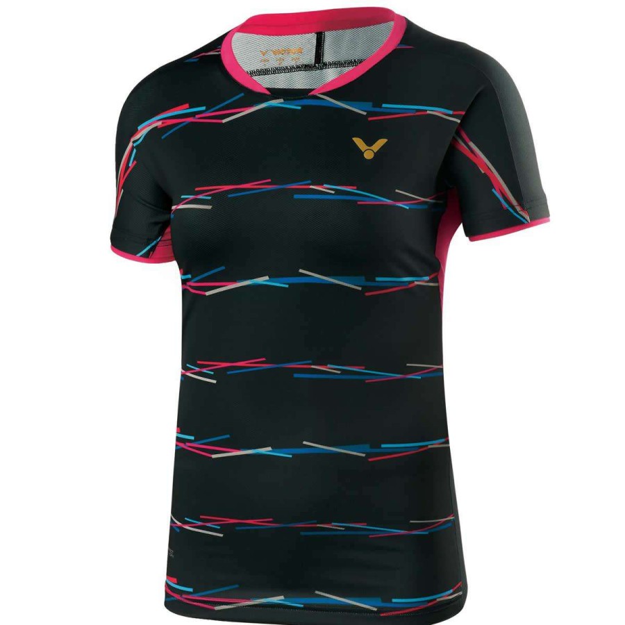 Clothing * | Half Off Victor Badminton Shirt Games Female Black 6669