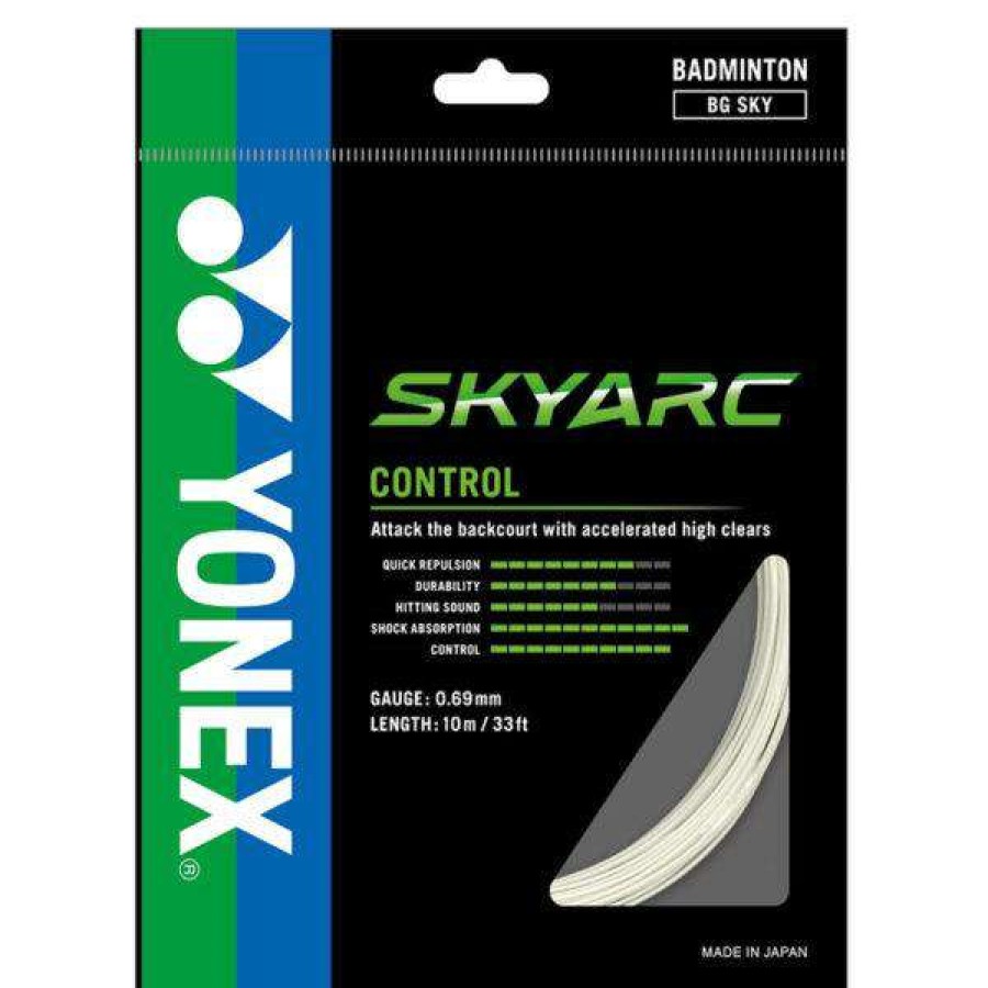 Badminton * | Clearance Yonex Skyarc 0.69Mm Badminton String White 10M Pack