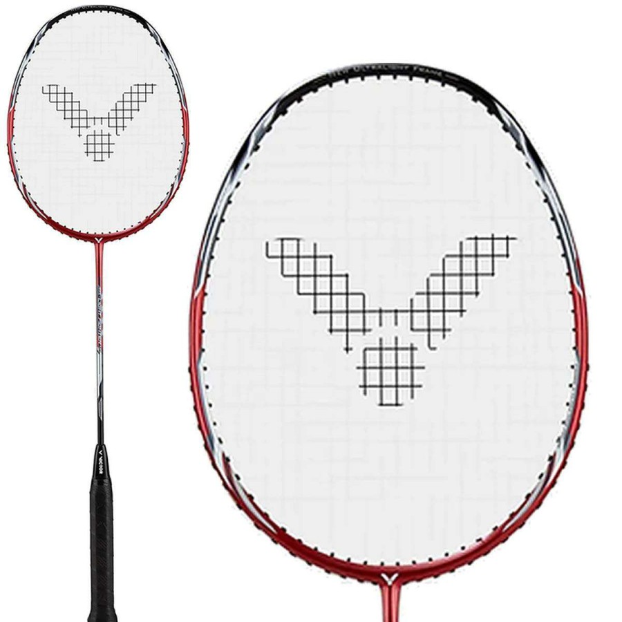 Badminton * | Limit Offer Victor Auraspeed Lightfighter 40 D Badminton Racket (Frame Only) Red / Black