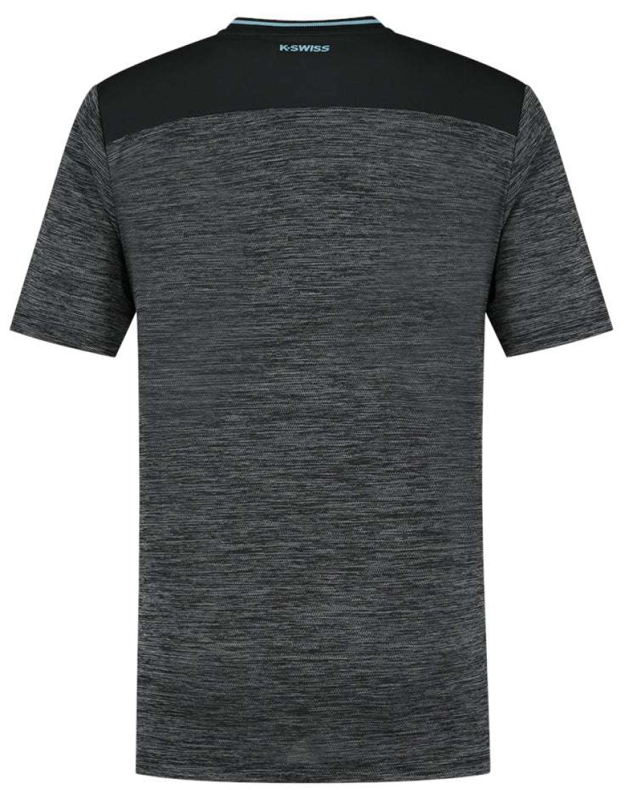 Clothing * | Half Off K-Swiss Hypercourt Badminton T-Shirt Jet Black Melange