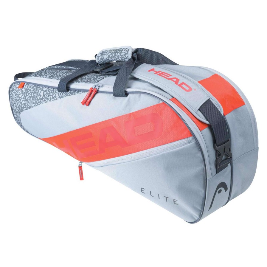 Badminton * | Prefential Price Head Elite 6R Combi 6 Racket Bag Grey / Orange