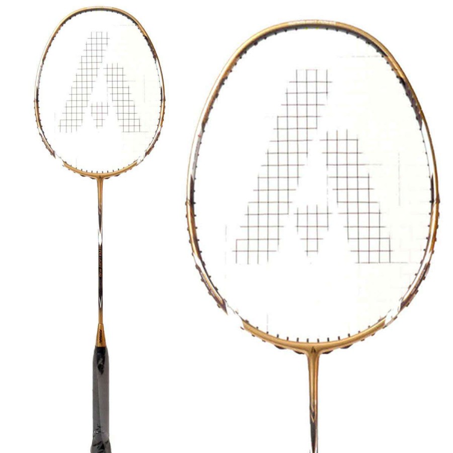 Badminton * | Sales Online Ashaway Superlight 99 Sq Badminton Racket Gold Black