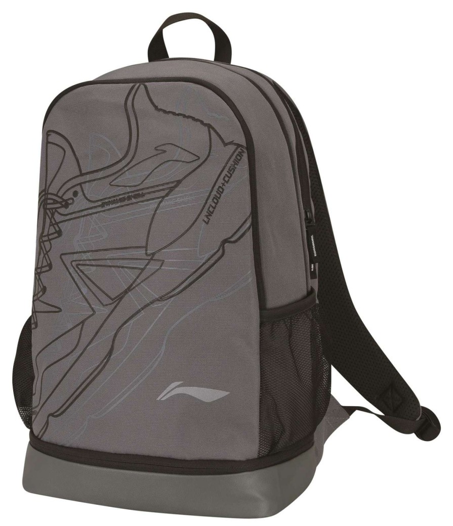 Badminton * | Sales Online Li-Ning Sonic Boom Badminton Backpack Grey