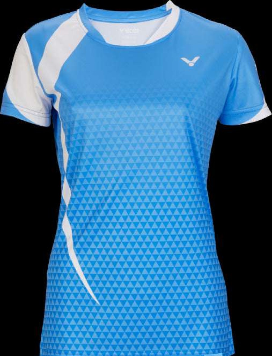 Clothing * | Special Offers Victor Eco Series Womens Badminton T-Shirt T-04102 M Blue / White