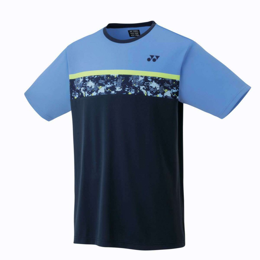 Clothing * | Half Off Yonex 16568 Mens Badminton T-Shirt Navy Blue