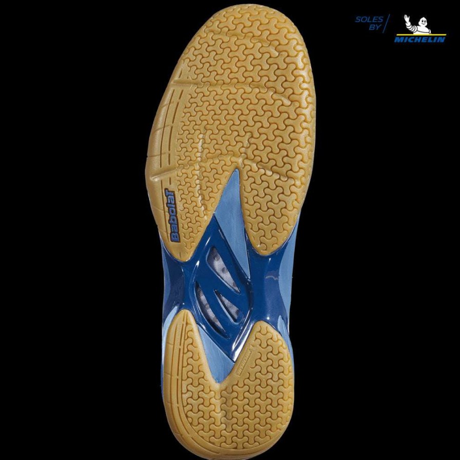 Shoes * | Sales Online Babolat Shadow Spirit Badminton Shoes Dark Blue