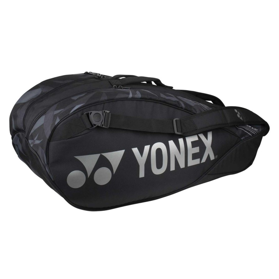 Badminton * | Half Off Yonex 6 Piece Pro Badminton Racket Bag 92226 Black