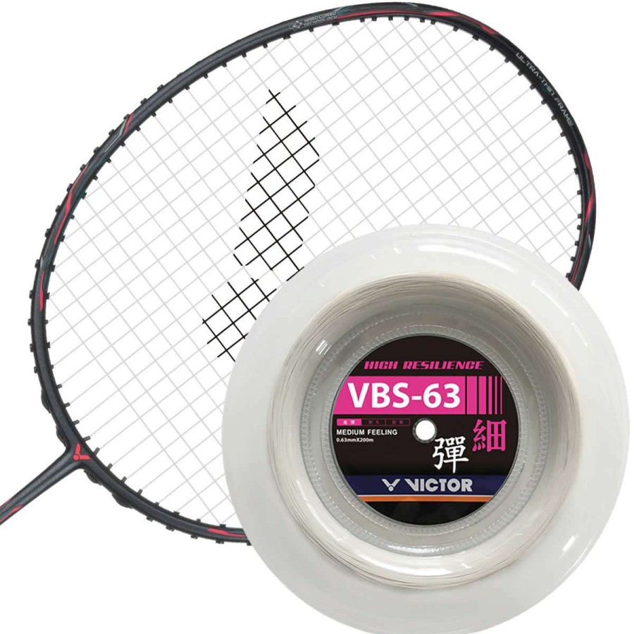 Badminton * | Clearance Victor Vbs 63 Badminton String Reel 0.63Mm 200M