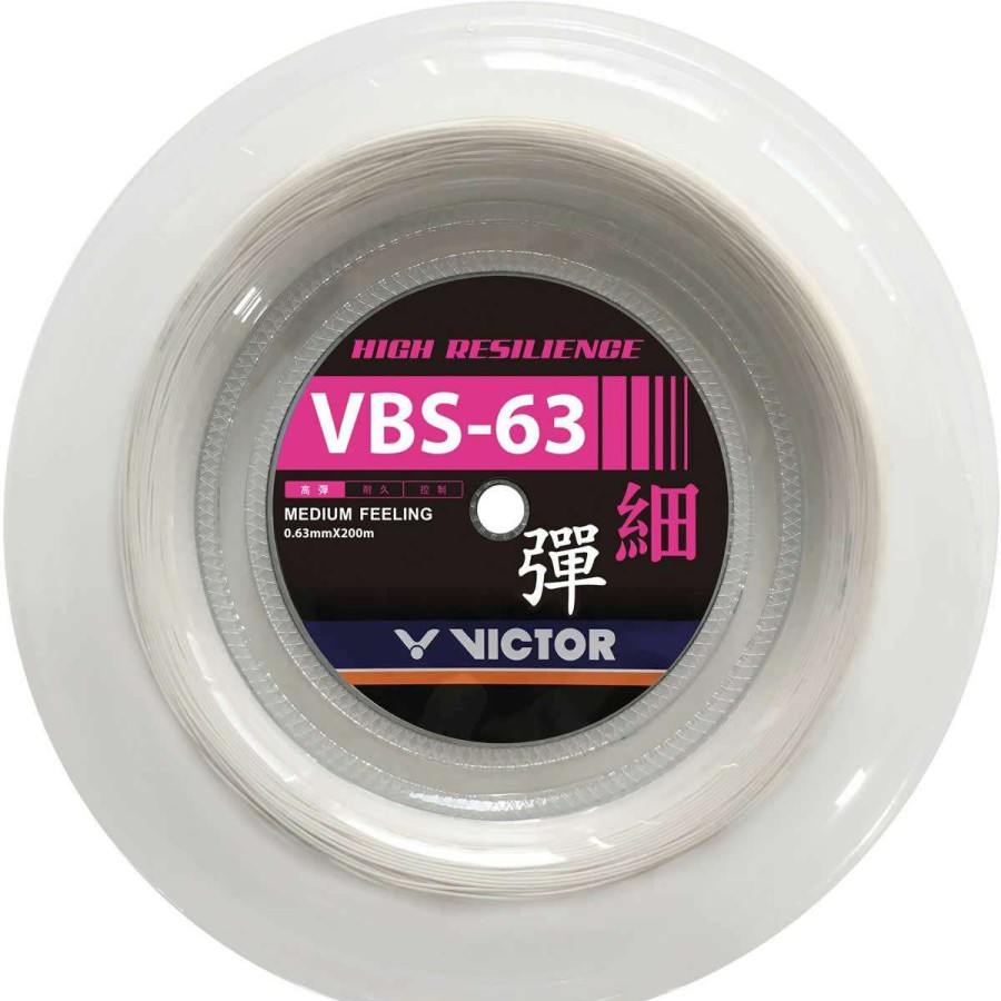 Badminton * | Clearance Victor Vbs 63 Badminton String Reel 0.63Mm 200M