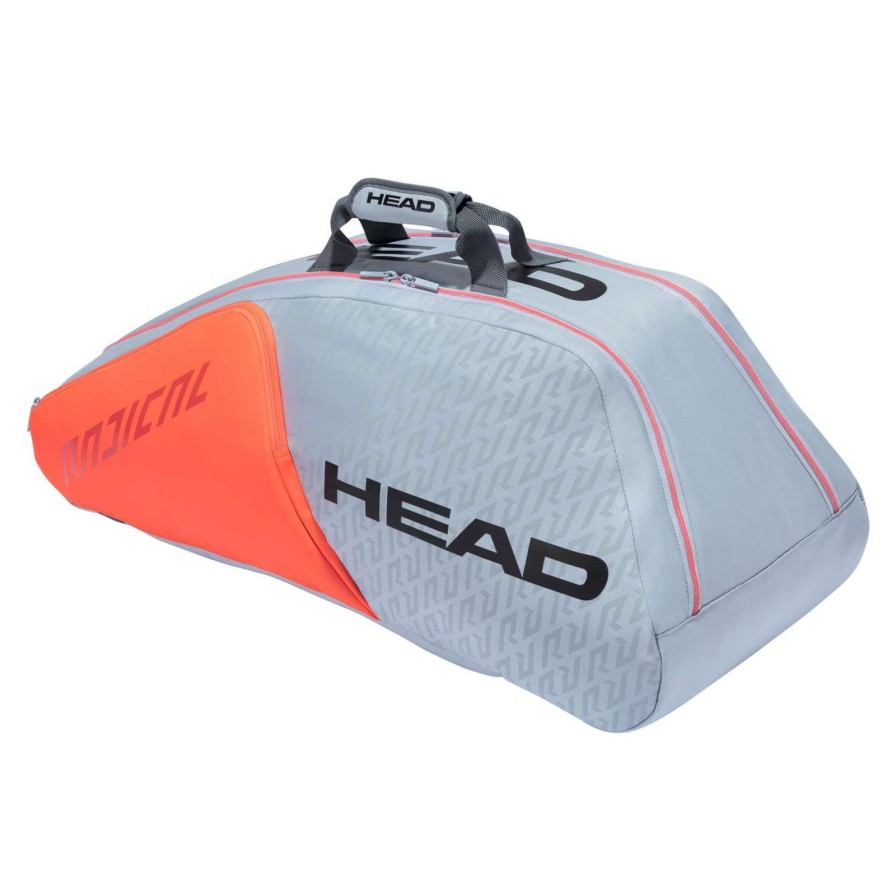 Badminton * | Sales Online Head Radical 9R Supercombi 9 Racket Bag Grey / Orange