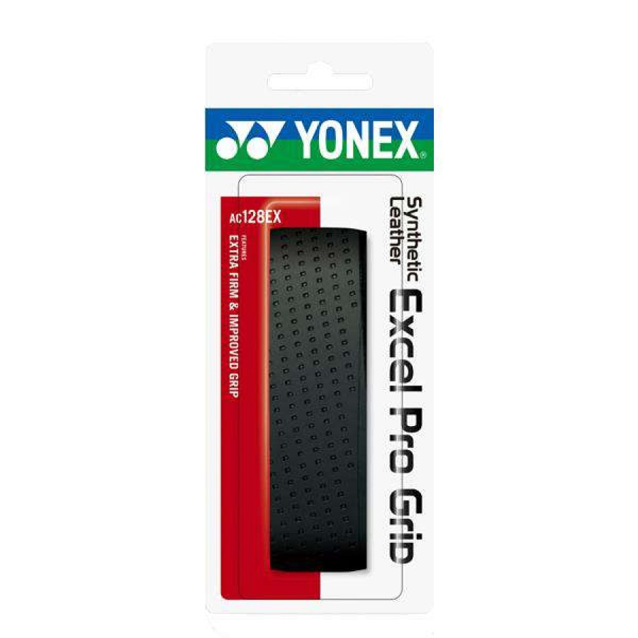 Badminton * | On Sale Yonex Ac128Ex Synthetic Leather Excel Pro Grap Badminton Grip Black