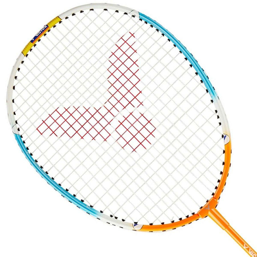 Badminton * | Sales Online Victor Training Junior Badminton Racket Orange Blue