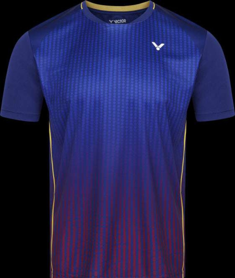 Clothing * | Limit Offer Victor Team Line Unisex Badminton T-Shirt T-13101 B Blue