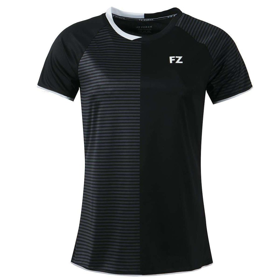 Clothing * | Special Offers Fz Forza Sazine Womens Badminton T-Shirt Black