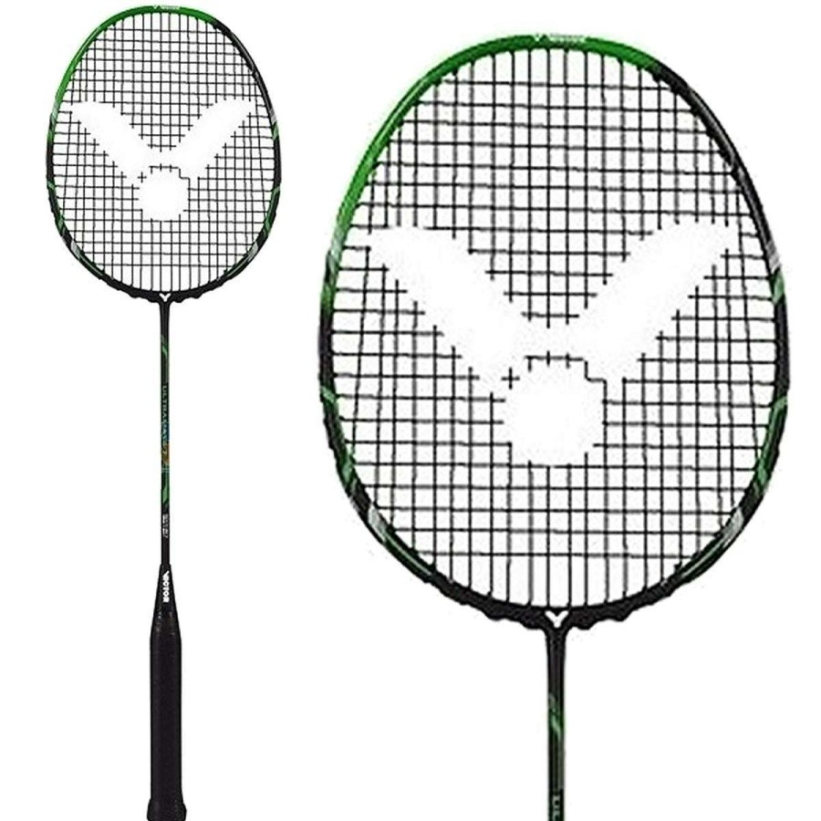 Badminton * | Limit Offer Victor Ultramate 7 Graphite Badminton Racket Green Black