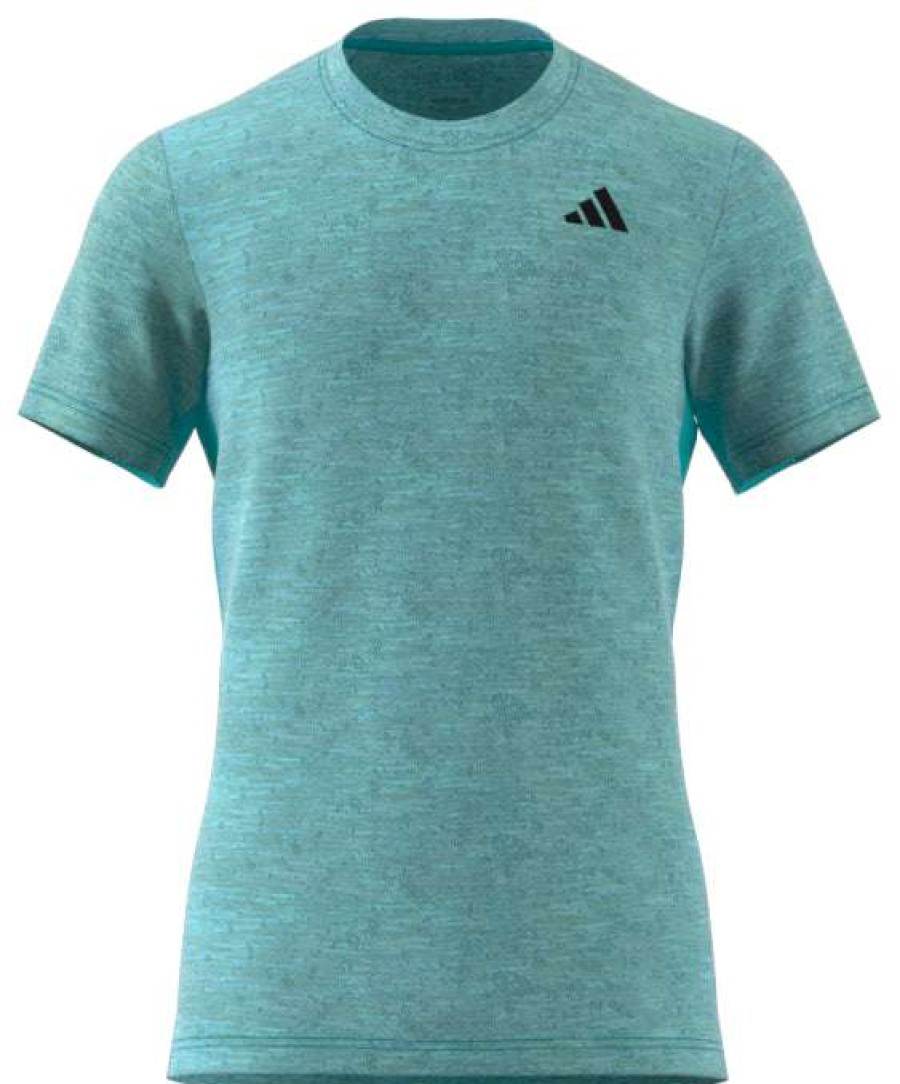 Clothing * | Limit Offer Adidas Mens Freelift Badminton T-Shirt Blue