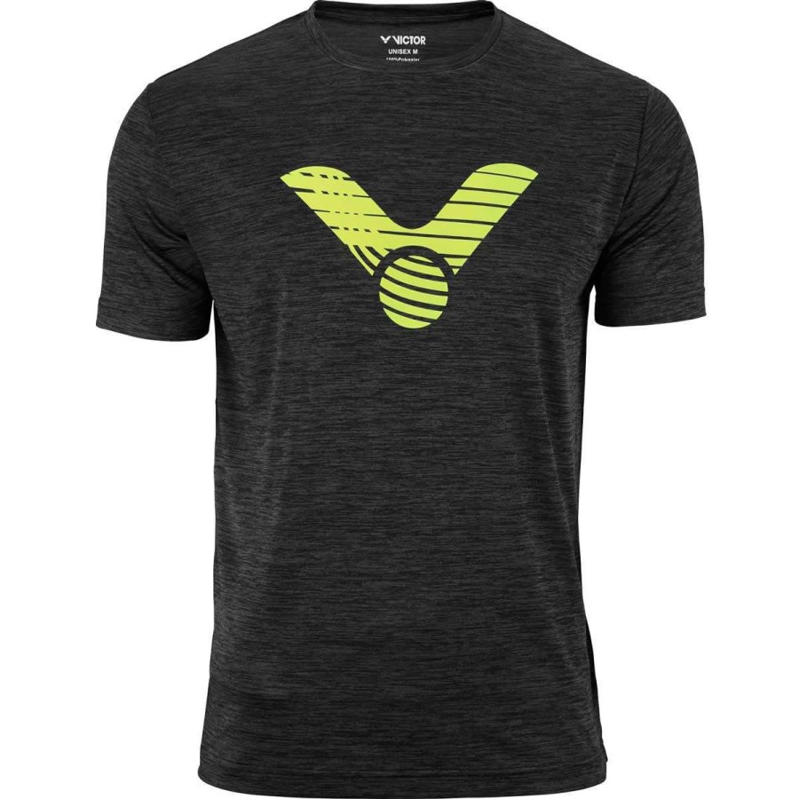 Clothing * | Special Offers Victor Badminton T-Shirt Black Melange 6529