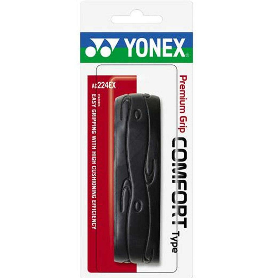 Badminton * | Clearance Yonex Ac224Ex Premium Grip Comfort Full Replacement Badminton Grip Black