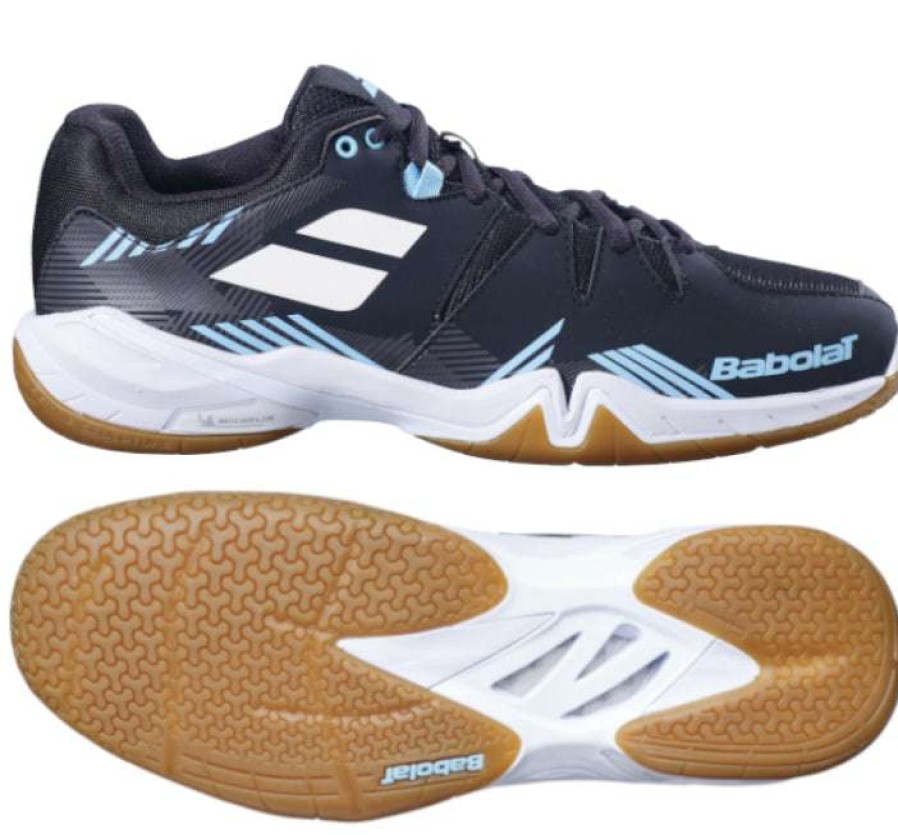 Shoes * | Limit Offer Babolat Shadow Spirit 2023 Mens Badminton Shoes Black / Light Blue