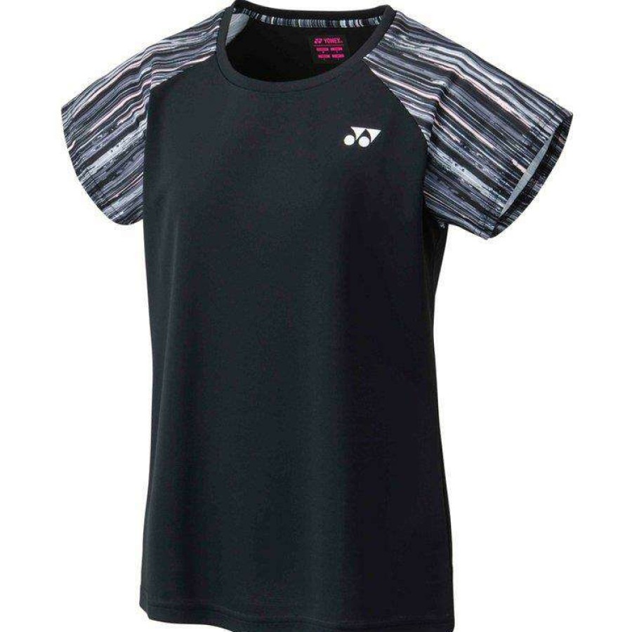 Clothing * | Clearance Yonex 16574 Womens T-Shirt Black