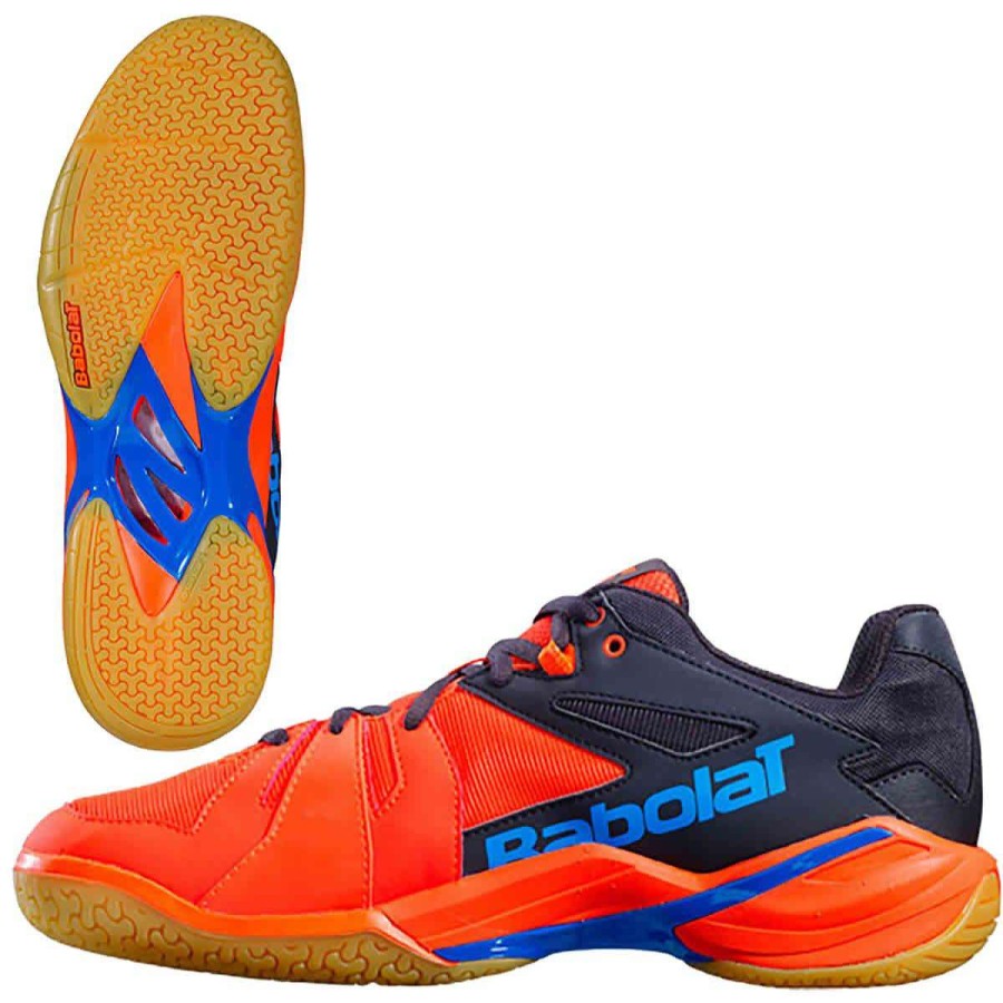 Shoes * | On Sale Babolat Shadow Spirit Badminton Shoes Black Red