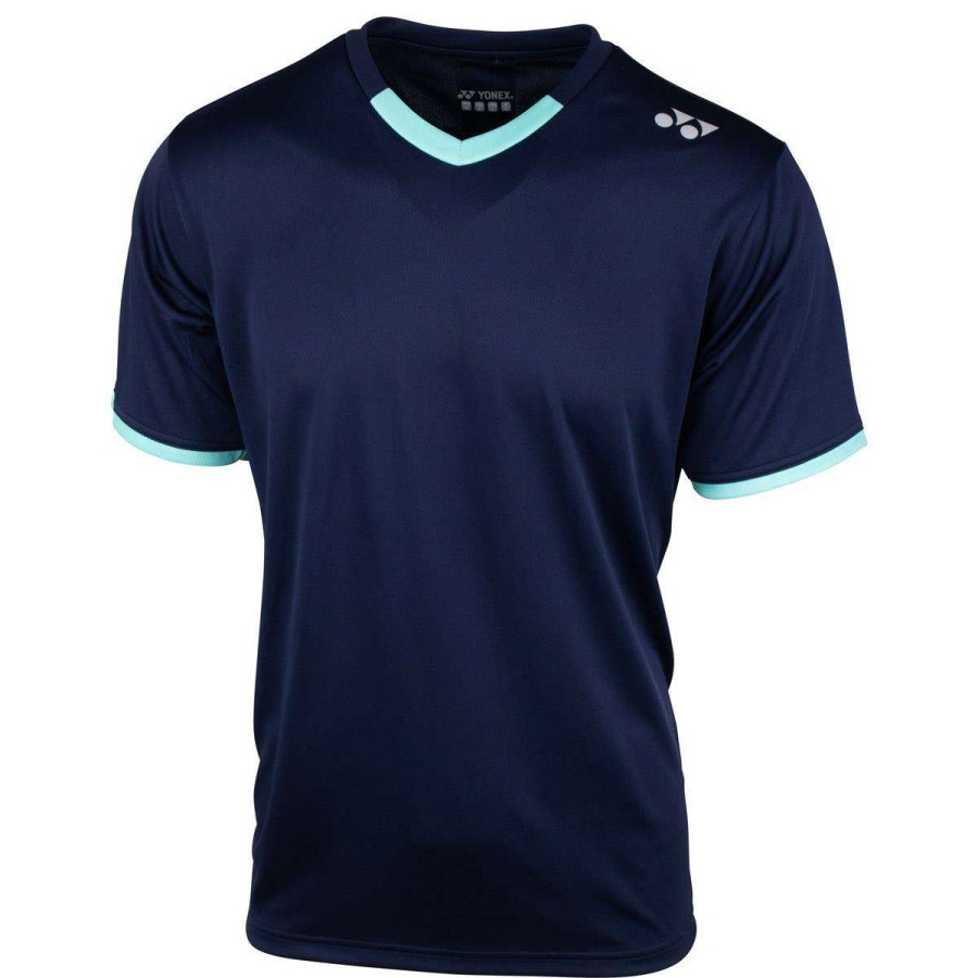 Clothing * | Special Offers Yonex Ytm4 Mens Badminton T-Shirt Navy Blue