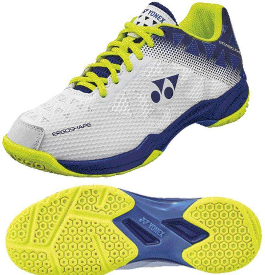 Shoes * | Clearance Yonex Power Cushion 50 Badminton Shoes White / Blue