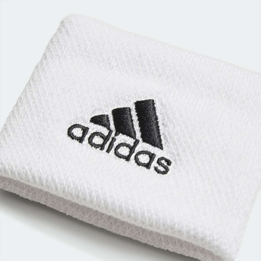 Badminton * | On Sale Adidas Wristband Sweatband Small White