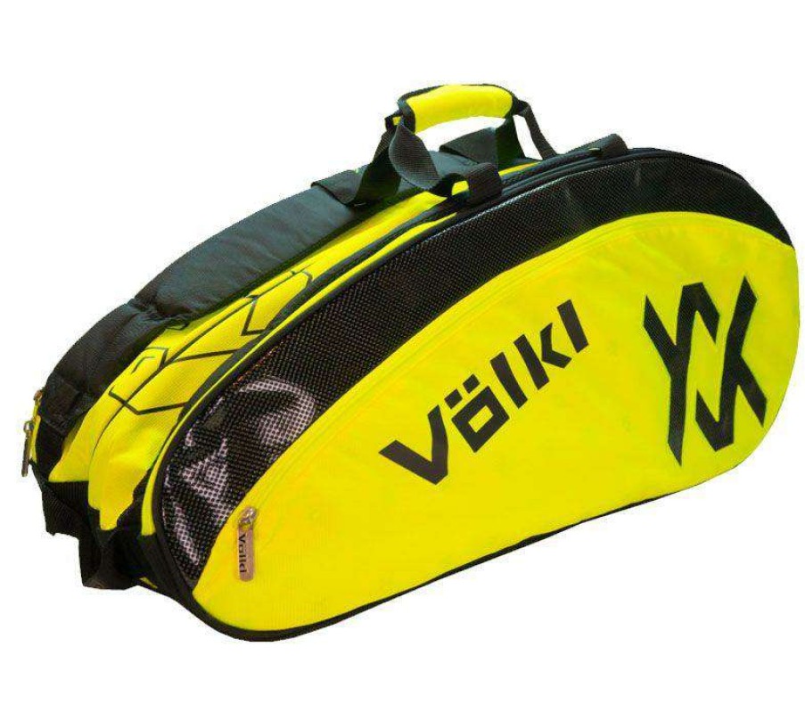 Badminton * | Discount Online Volkl Combi 6 Racket Badminton Bag Black / Neon Yellow