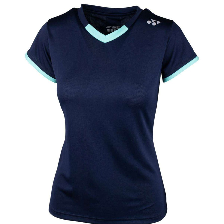 Clothing * | Clearance Yonex Ytl4 Womens Badminton T-Shirt Navy Blue