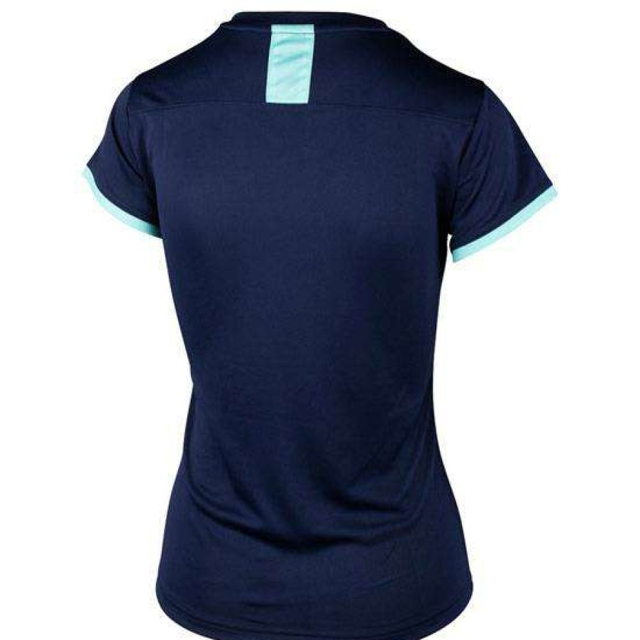 Clothing * | Clearance Yonex Ytl4 Womens Badminton T-Shirt Navy Blue