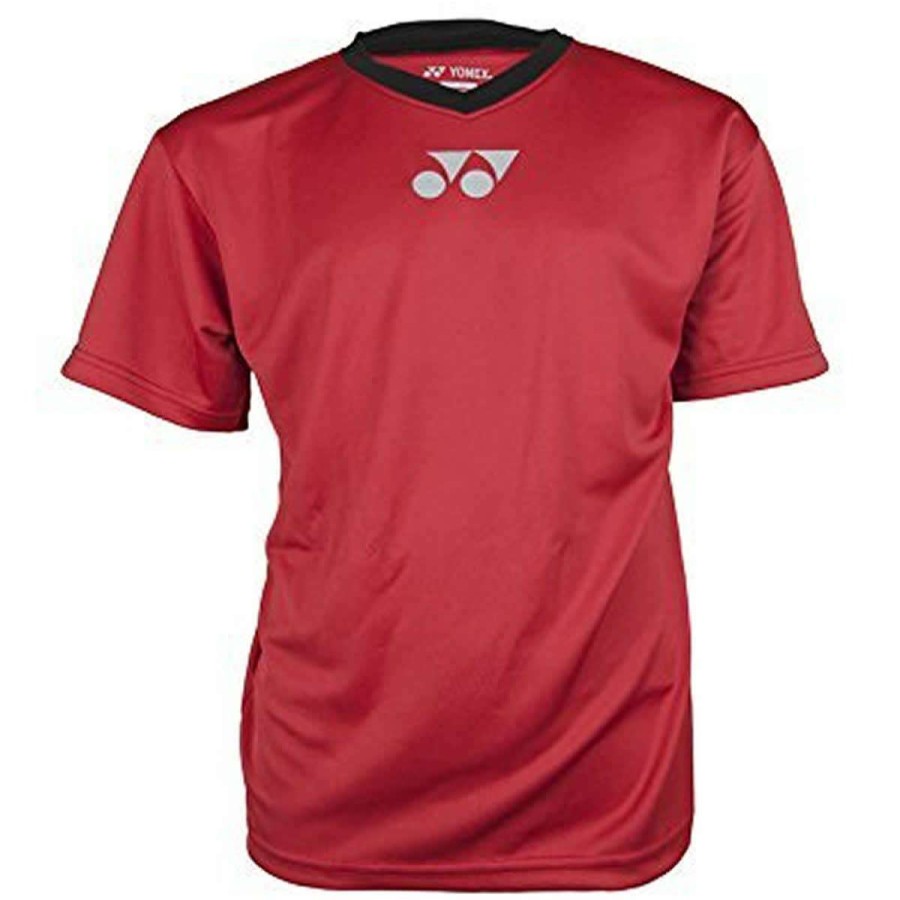 Clothing * | Discount Online Yonex Yt1000Ex Red Mens Badminton T-Shirt