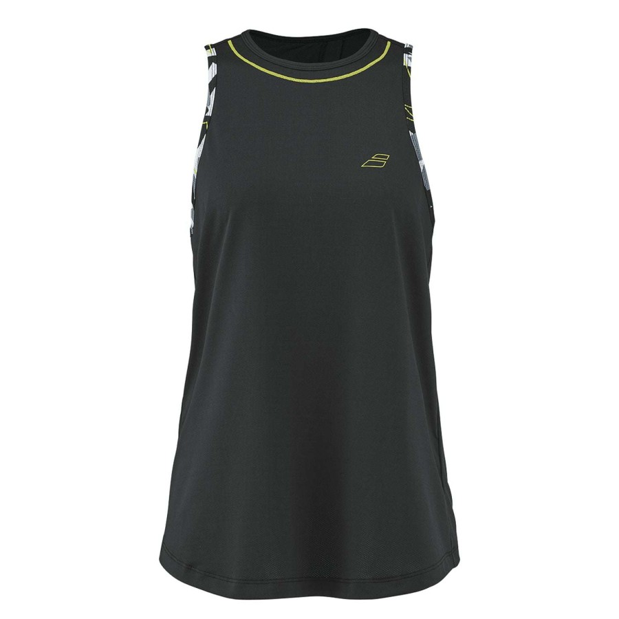 Clothing * | On Sale Babolat Aero Womens Badminton Tank Top Black