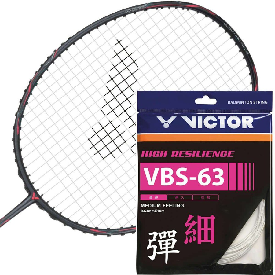 Badminton * | Half Off Victor Vbs 63 10M Badminton String Set 0.63Mm 10M