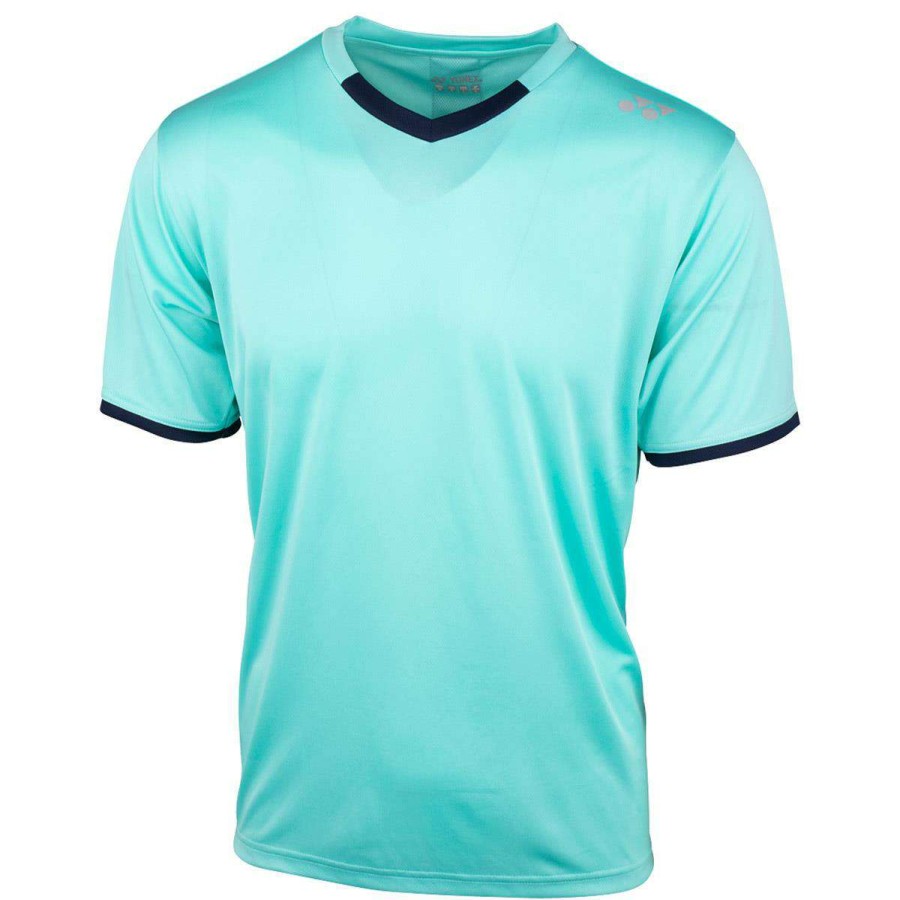 Clothing * | Discount Online Yonex Ytm4 Mens Badminton T-Shirt Turquoise