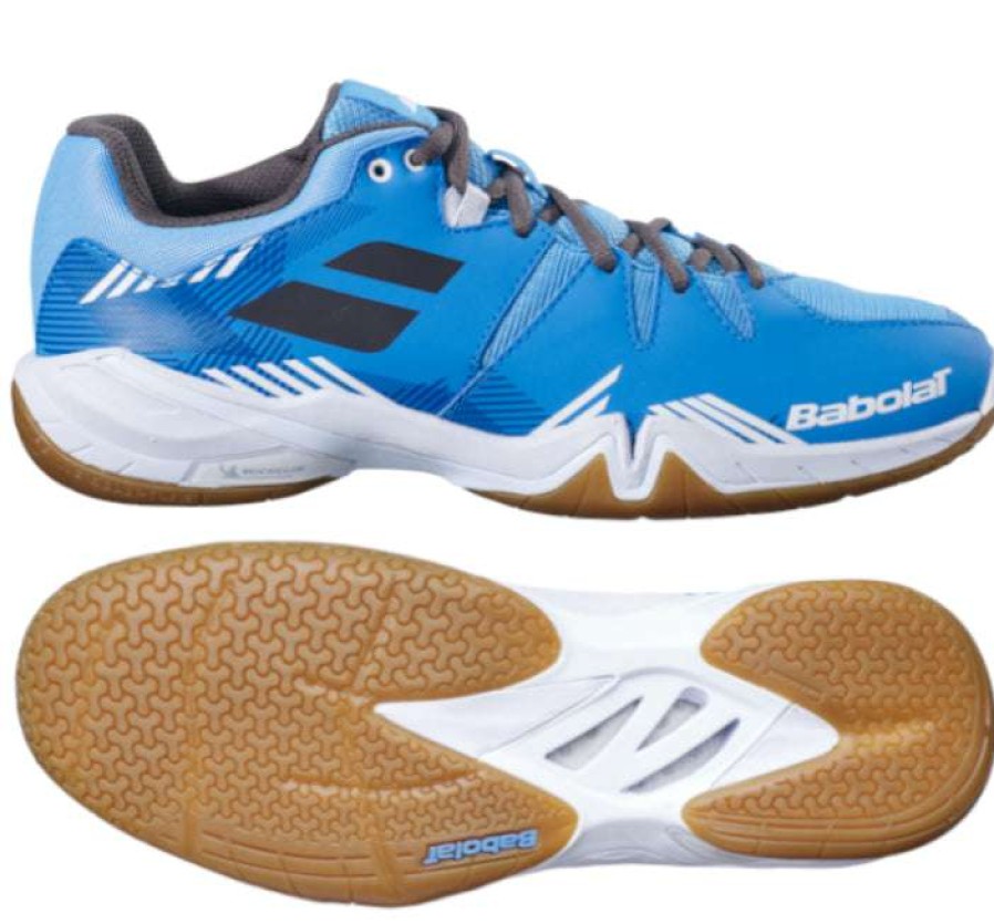 Shoes * | On Sale Babolat Shadow Spirit 2023 Mens Badminton Shoes Blue / Black