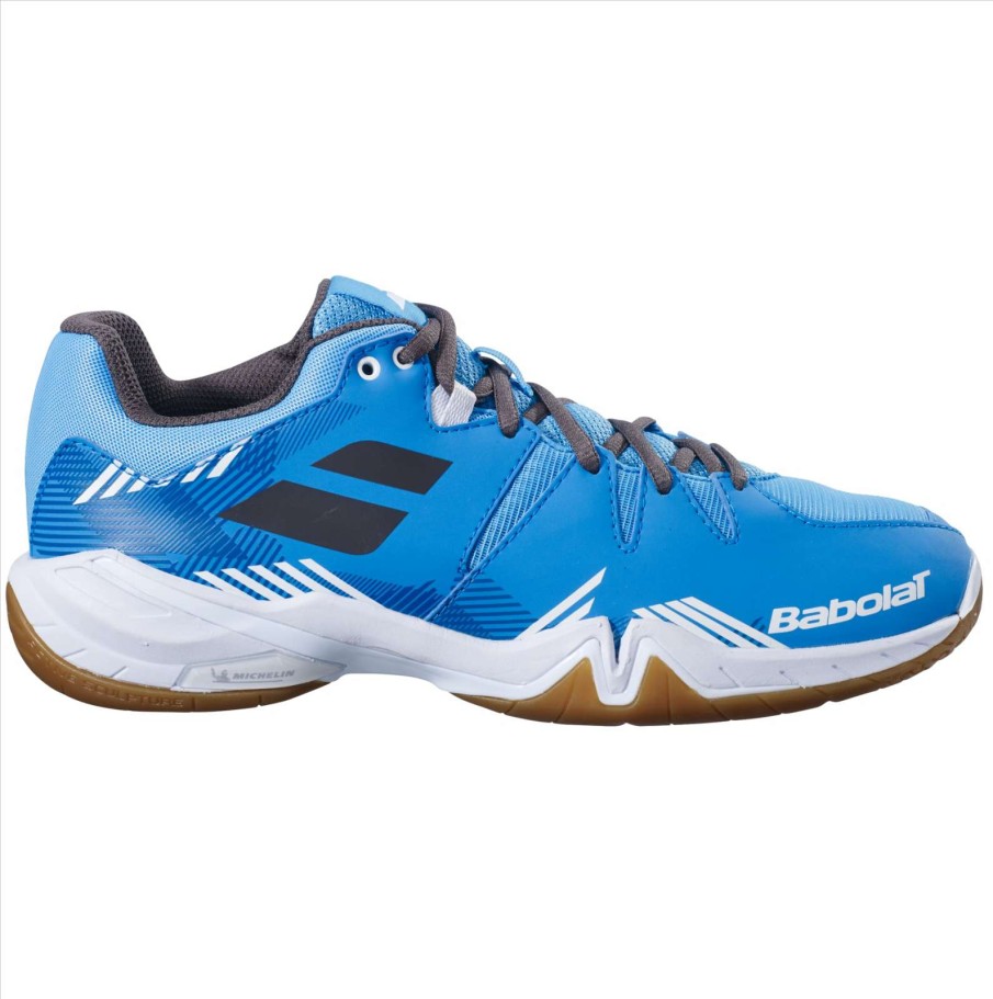 Shoes * | On Sale Babolat Shadow Spirit 2023 Mens Badminton Shoes Blue / Black