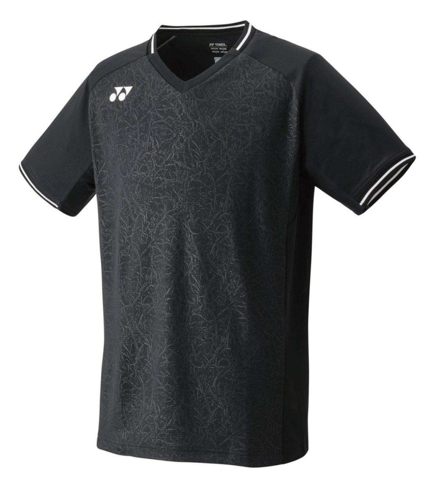 Clothing * | Clearance Yonex 10518 Mens T-Shirt Black