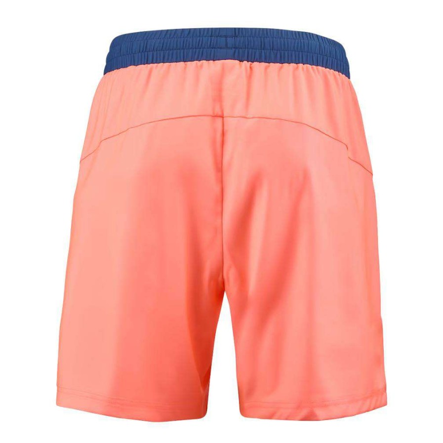 Clothing * | Half Off Babolat Play Mens Shorts Fluo Strike / Estate Blue