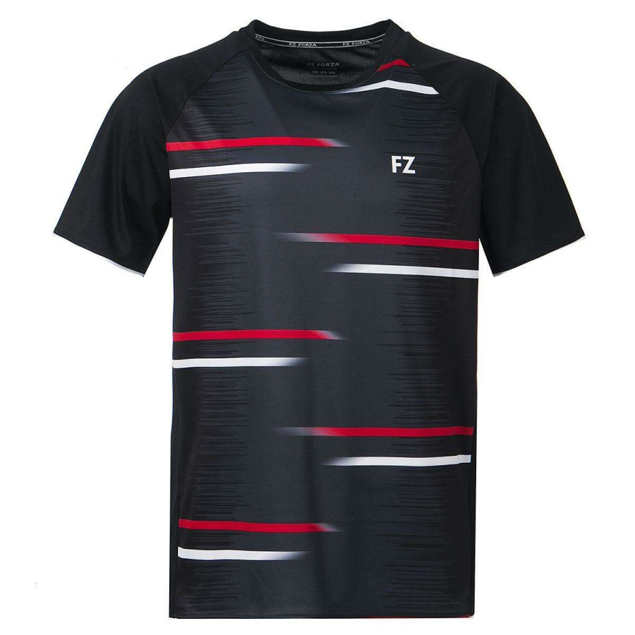 Clothing * | Sales Online Fz Forza Moldavia Mens Badminton T-Shirt Black