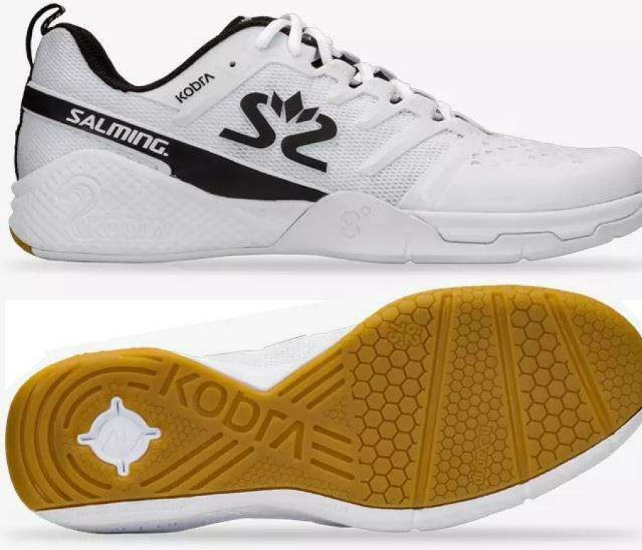 Shoes * | Discount Online Salming Kobra 3 Mens Badminton Shoes White / Black